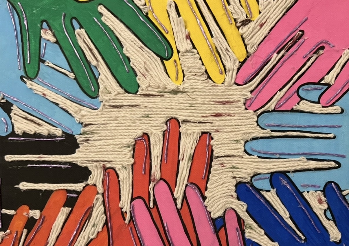 A completed therapeutic painting showcasing strengths-based expression at Bethlehem Counseling Associates.