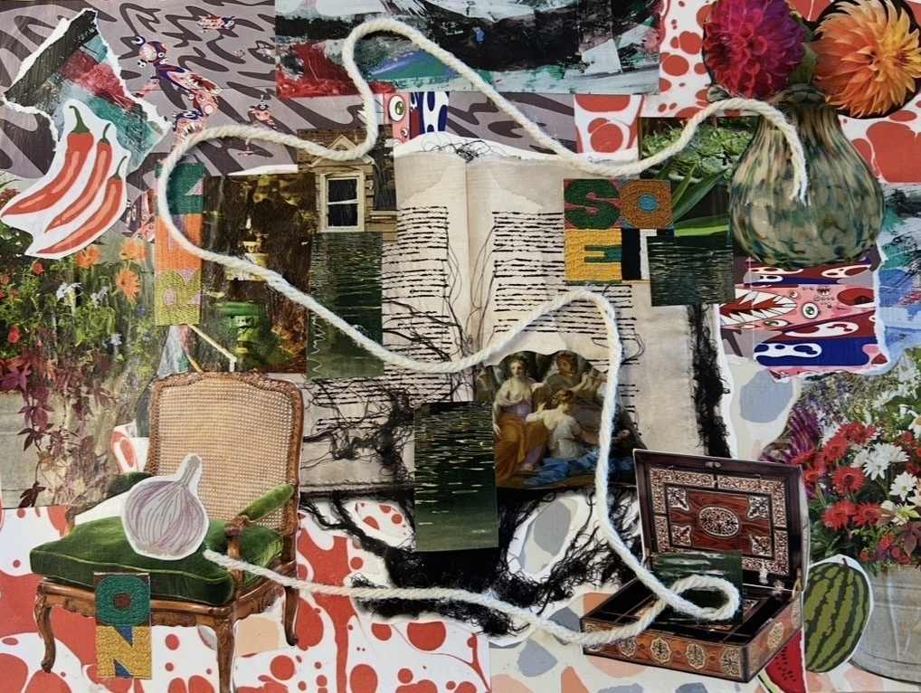 A collaborative painting created by a family to improve communication at Bethlehem Counseling Associates.