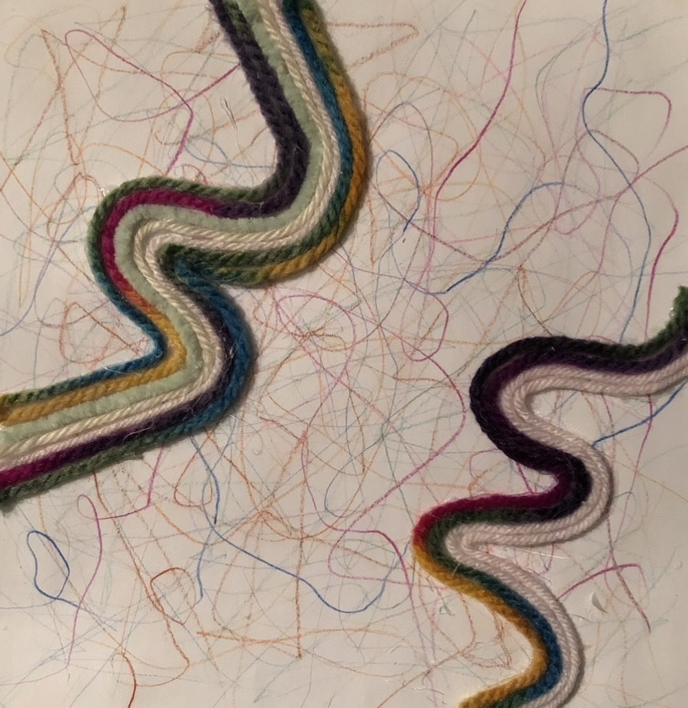 A bright and imaginative drawing created by a child client to express emotions at our Bethlehem office.